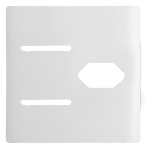 Placa para 2 Teclas + 2 Tomadas 4x4 - Novara Branco Brilhante 